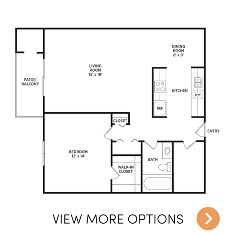 1 bedroom 1 and a half bath at Verndale Apartments in Lansing, MI